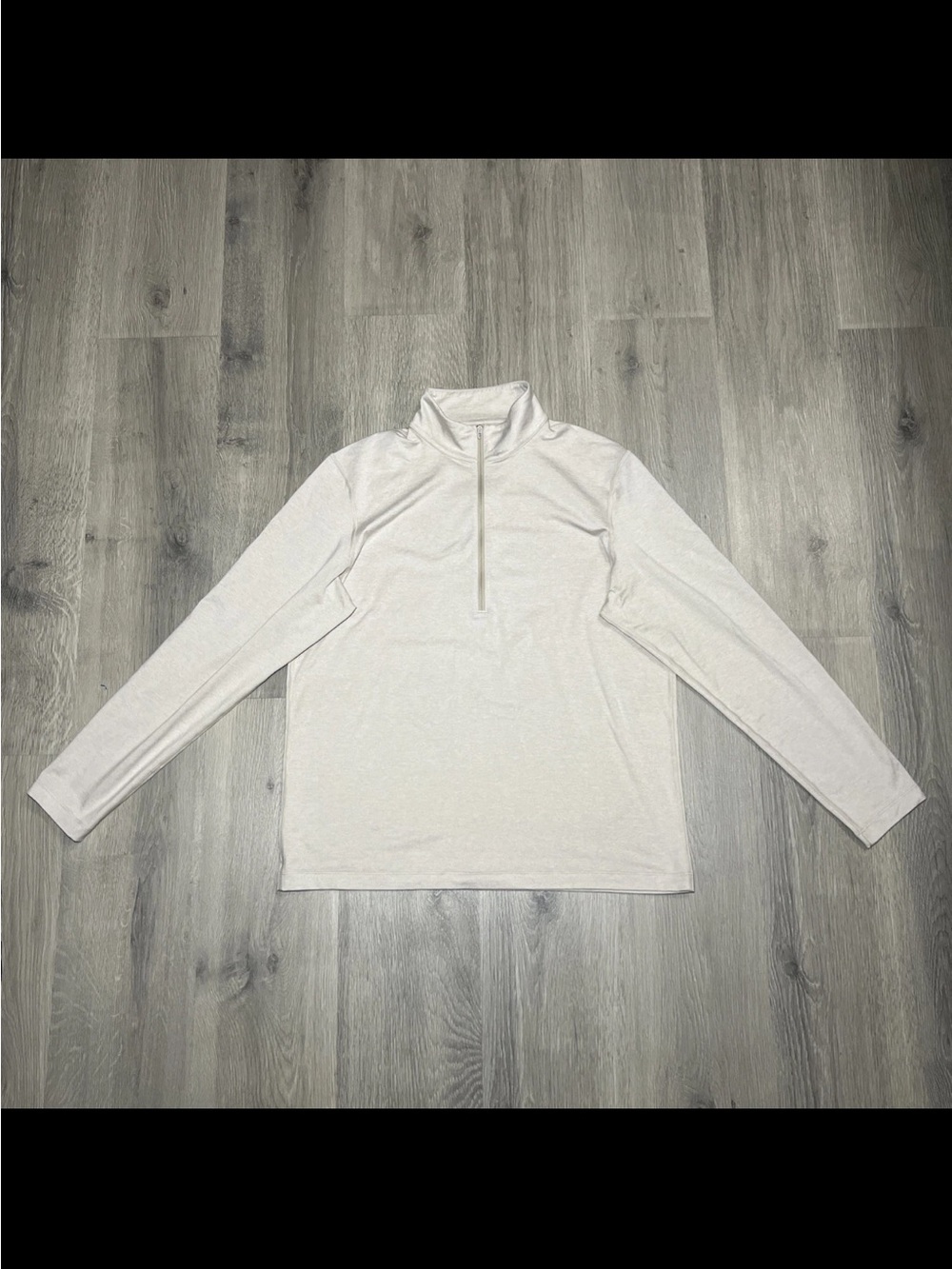 Men's Light Gray Quarter-Zip Sweater